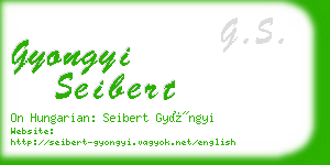 gyongyi seibert business card